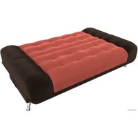 Диван Лига диванов Анна 110683 (микровельвет, коралловый/коричневый)