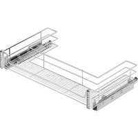 Корзина выдвижная Starax S-2354-C 90 (крепление на фасаде, хром)