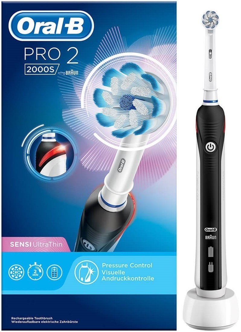 

Электрическая зубная щетка Oral-B Pro 2 2000S D501.513.2 (черный)