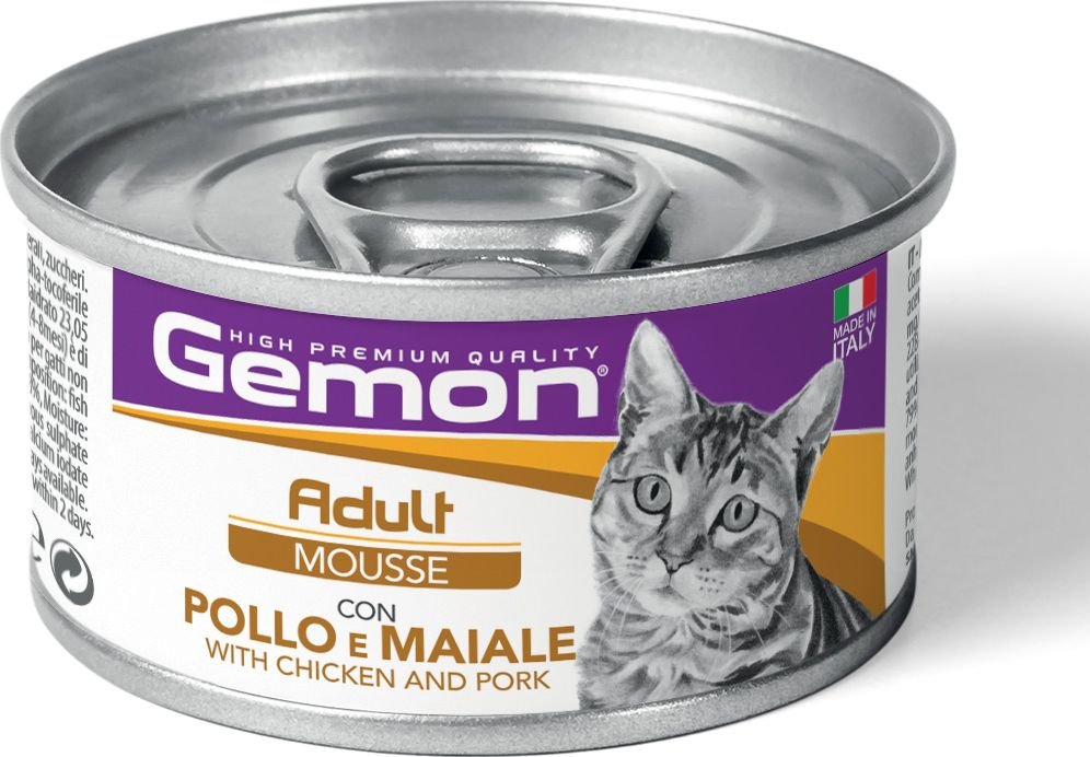 

Пресервы Gemon Mousse Adult chicken and pork 85 г
