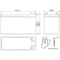 Аккумулятор для ИБП Delta HR 12-28W (12В/7 А·ч)