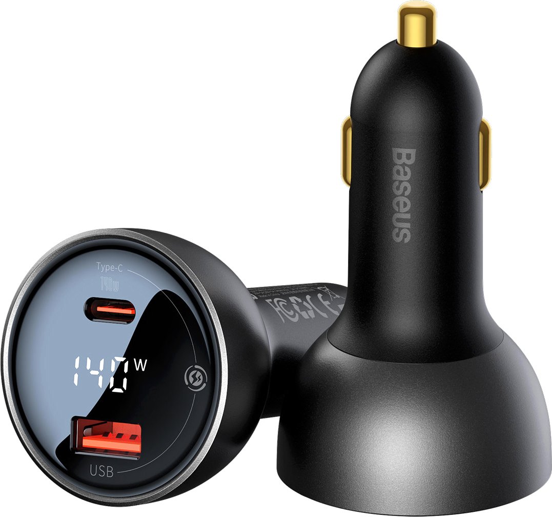 

Автомобильное зарядное Baseus Digital Display PD3.1 Dual Fast Charger U+С 140W Set CGZX070001