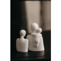 Статуэтка К.РАМА Двое с малышами (белый)