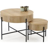 Журнальный столик Halmar Dante (натуральный/черный)