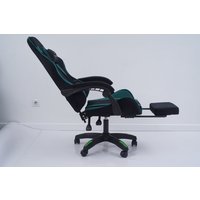 Игровое (геймерское) кресло Calviano 1584 (велюр, черный/зеленый)