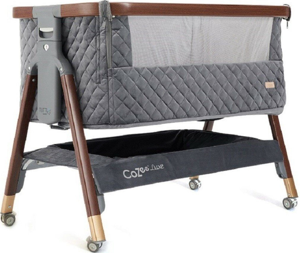 

Приставная детская кроватка Tutti Bambini CoZee Luxe с колесами (walnut/slate)