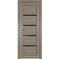 Межкомнатная дверь ProfilDoors 2.09XN L 90x200 (каштан темный, стекло дождь черный)