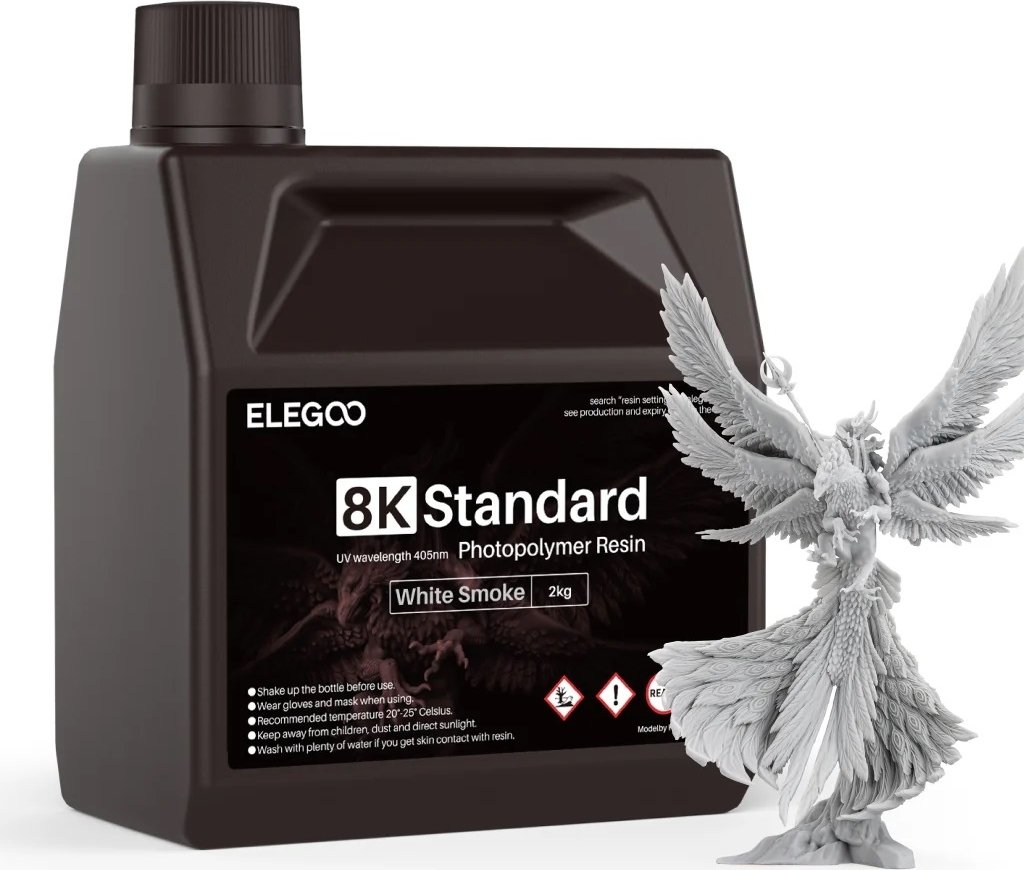 

Фотополимер Elegoo Standard 8K 2кг (белый дым)