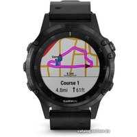 Умные часы Garmin Fenix 5 Plus Sapphire (черный/черный кожаный)