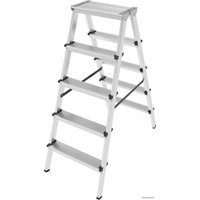 Лестница-стремянка Новая высота NV 112 алюминиевая двухсторонняя 2x5 ступеней