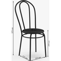 Стул Mio Tesoro Тюльпан (черный/черный)