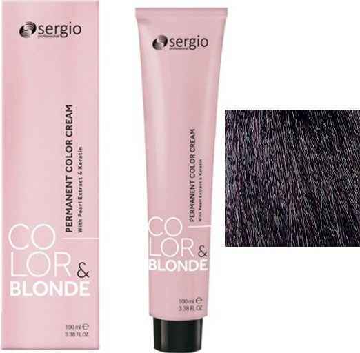 

Крем-краска для волос Sergio Professional Color&Blonde 4.62 коричневый пурпурный