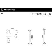 Душевой гарнитур  Whitecross SET50MICROCR (хром) в Гомеле