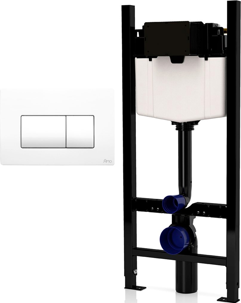 

Инсталляция для унитаза Amo Norma Block H1140, 90/90 механическая с панелью смыва Garda (белый матовый)