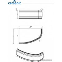 Фронтальный экран под ванну Cersanit Joanna 140 A63360