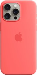 MagSafe Silicone Case для iPhone 15 Pro Max (гуава)