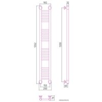 Полотенцесушитель Сунержа Богема+ прямая 1200х150 31-0220-1215