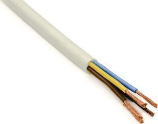 Провод силовой ВЭКЗ ПВС 5x2.5 (100 м, белый)