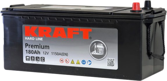 

Автомобильный аккумулятор KRAFT Premium 180(3) евро (180 А·ч)