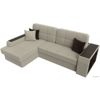 Угловой диван Лига диванов Брюссель левый 110659L (рогожка корфу 02)