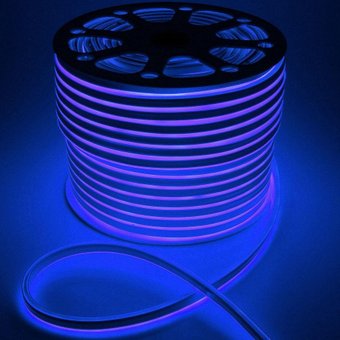 IQLED односторонний 8x16 мм 230V, 120 LED/m, SMD-2835 50m (1 м, синий)