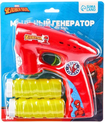 Пистолет для создания мыльных пузырей Sima-Land Человек-паук 7603417