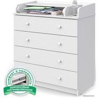 Детский комод Атон Мебель Сириус-2 804 ЛДСП (белый)