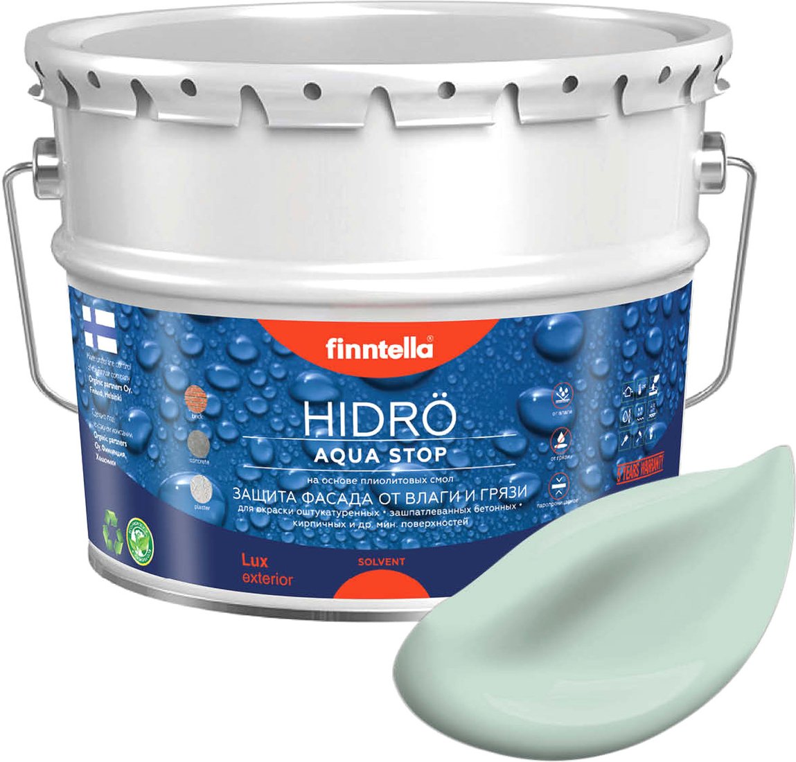 

Краска Finntella Hidro Paistaa F-14-1-9-FL038 9 л (бледно-бирюзовый)