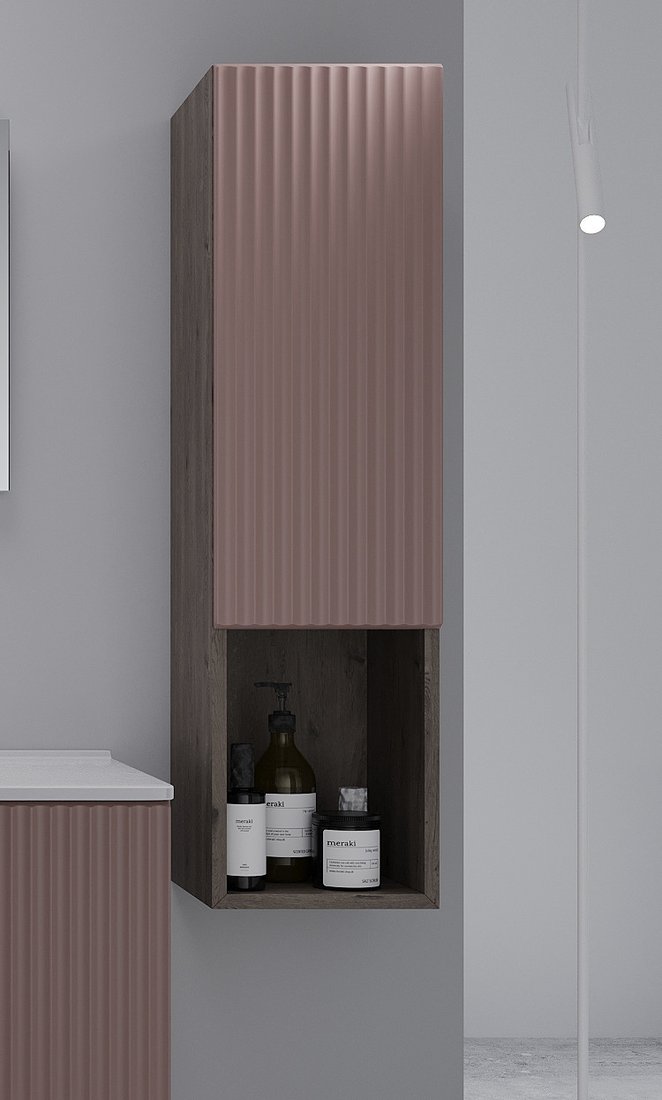 

ЗОВ Шкаф-полупенал для ванной Дублин CDUFTSMFR (флавио античная роза)