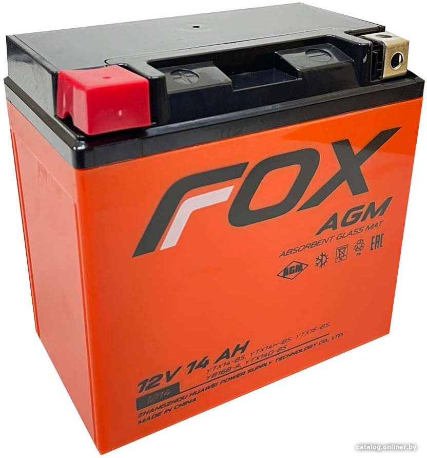 Мотоциклетный аккумулятор Fox 1214 YTX14-BS (14 А·ч)