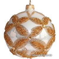 Елочная игрушка Орбитал Шар Д-334 200-064-1 (8см, белый опал)