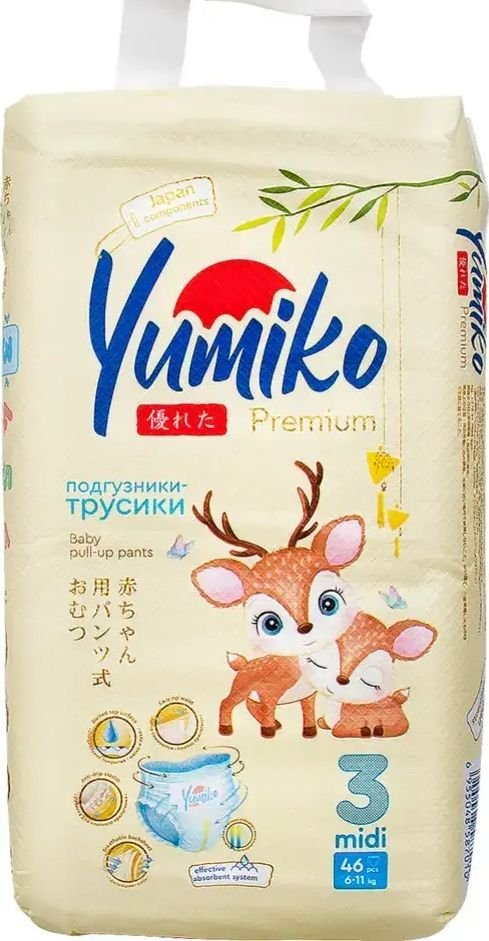 

Трусики-подгузники Yumiko 3M (46 шт)