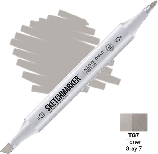 

Маркер художественный Sketchmarker Двусторонний TG7 SM-TG7 (серый тонированный №7)