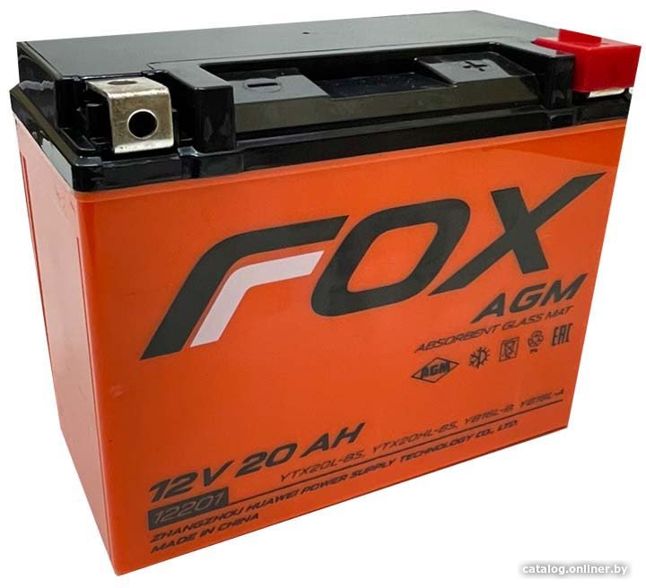 Мотоциклетный аккумулятор Fox 12201 YTX20L-BS (20 А·ч)