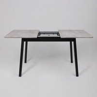 Кухонный стол Мамадома Tirk radial-110 раздвижной 110-142х70 (серый сланец/черный)