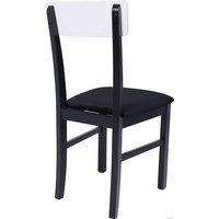 Стул DREWMIX Leo 1 (черный велюр 29B/черный/белый)