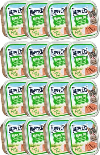 Пресервы Happy Cat Minkas Duo Паштет из птицы и ягненка 16х100 г