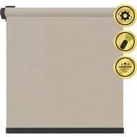 Рулонная электроштора НеоФьюжен Эден 200 160х250 левая (кварцевый, черная фурнитура)