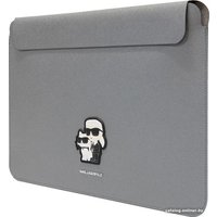 Чехол CG Mobile Karl Lagerfeld Saffiano Sleeve NFT Karl & Choupette KLCS14SAKCPMG 13/14" (серебристый)