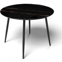 Кухонный стол Элементика Милтон 1000 (обсидиан/черная шагрень/черный)