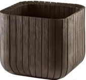 Wood Look Cube Planter L (коричневый)