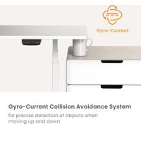 Стол с регулировкой высоты ErgoSmart Wooden Ergo Desk Prime 1300х750х27 мм (прямой край, дуб мореный/белый)