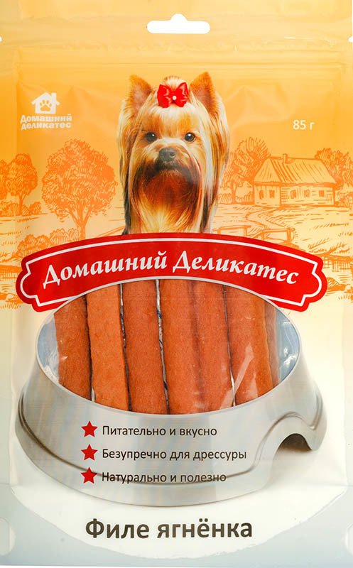 

Лакомство для собак Домашний деликатес Филе ягненка 85 г