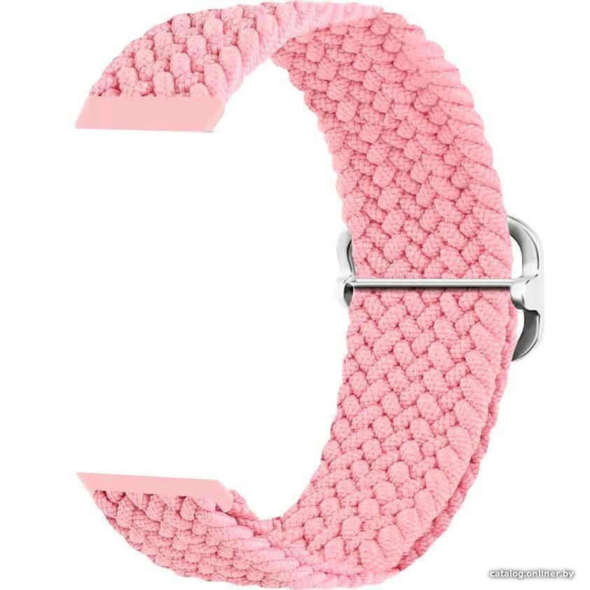 Ремешок Rumi Wick из плетеного нейлона для Huawei Band 7 (розовый)