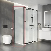 Душевая стенка Niagara Nova NG-A80GR-34 80х195 (графит/прозрачное стекло)