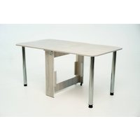 Стол-книга Stoloff Мечта 1600x850 (сосна лофт, опоры вкручиваемые, углы закругленные с роликами и ручками)