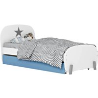 Кровать Polini Kids Mirum 1915 c ящиком (белый/голубой)