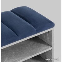 Тумба для обуви Stool Group Хольст vt-holst-gr-785 (серый/велюр синий)