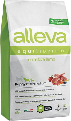 Сухой корм для собак Alleva Equilibrium Sensitive Lamb Puppy Mini/Medium (Ягненок) 2 кг