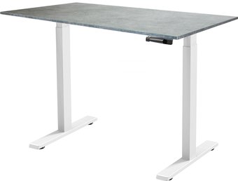 Стол ErgoSmart Manual Desk Compact FR 1200х650х18 мм (ЛДСП бетон Чикаго/белый)